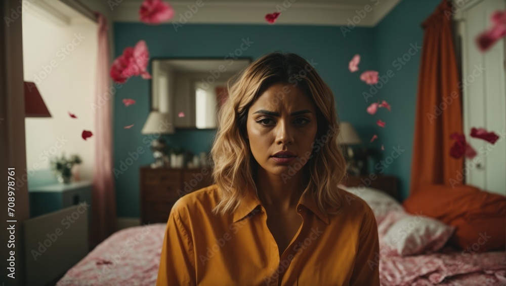 nervous woman, depression, negative emotions nervous woman, depression, negative emotions