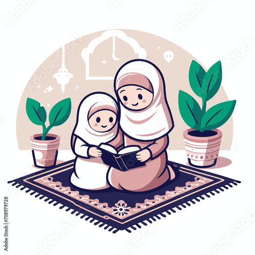 illustration of a person with a book