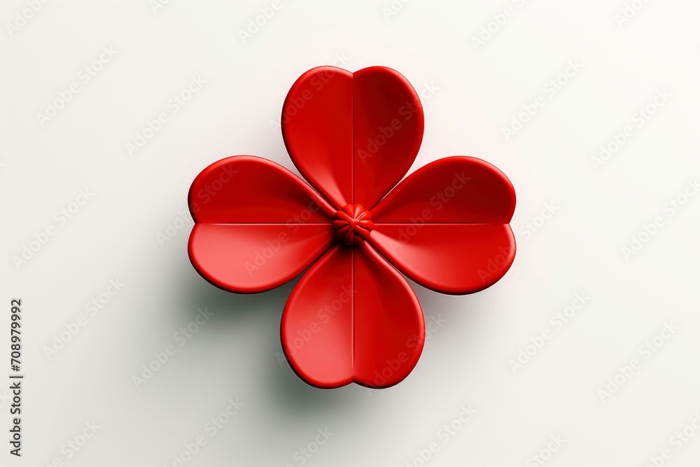Close-up, 3d mockup of beautiful flower with minimal background Close-up, 3d mockup of beautiful flower with minimal background