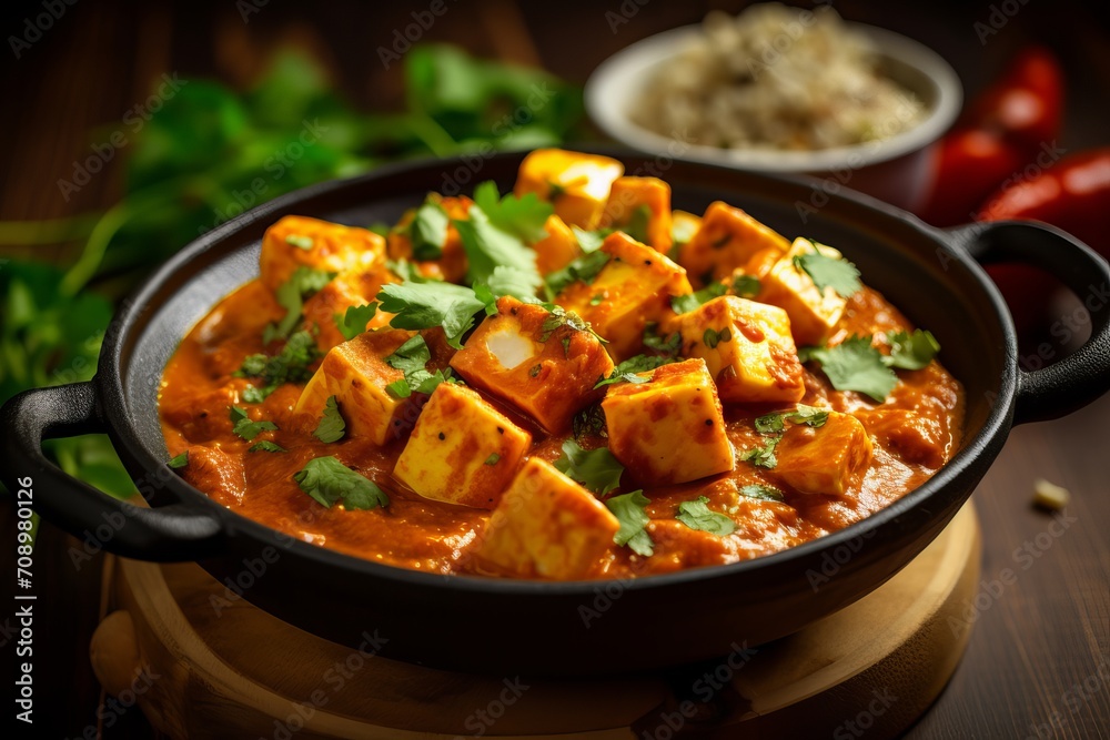 Paneer Curry Desi Indian Food Dish