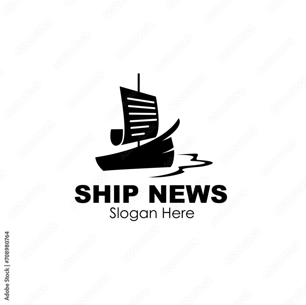 ship news logo design concept
