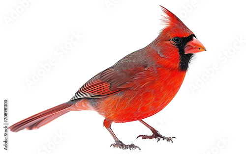 Northern Cardinal on Transparent Background © Rehan