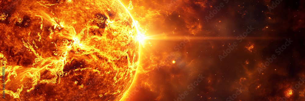 Obraz premium supernova, sun solar flare particles