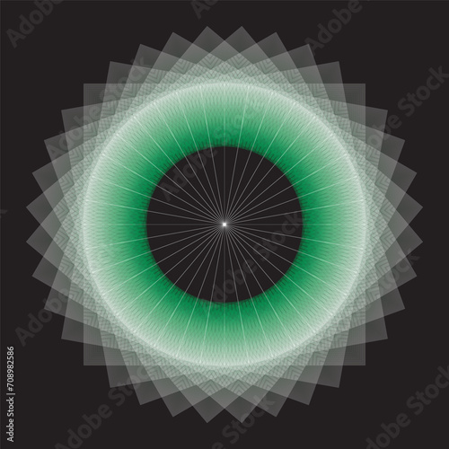 Ornamental Geometric luxury mandala pattern vector design.Vector logo design template and emblem with petals and lines - luxury beauty spa concept - green badge for yoga studios, holistic medicine cen