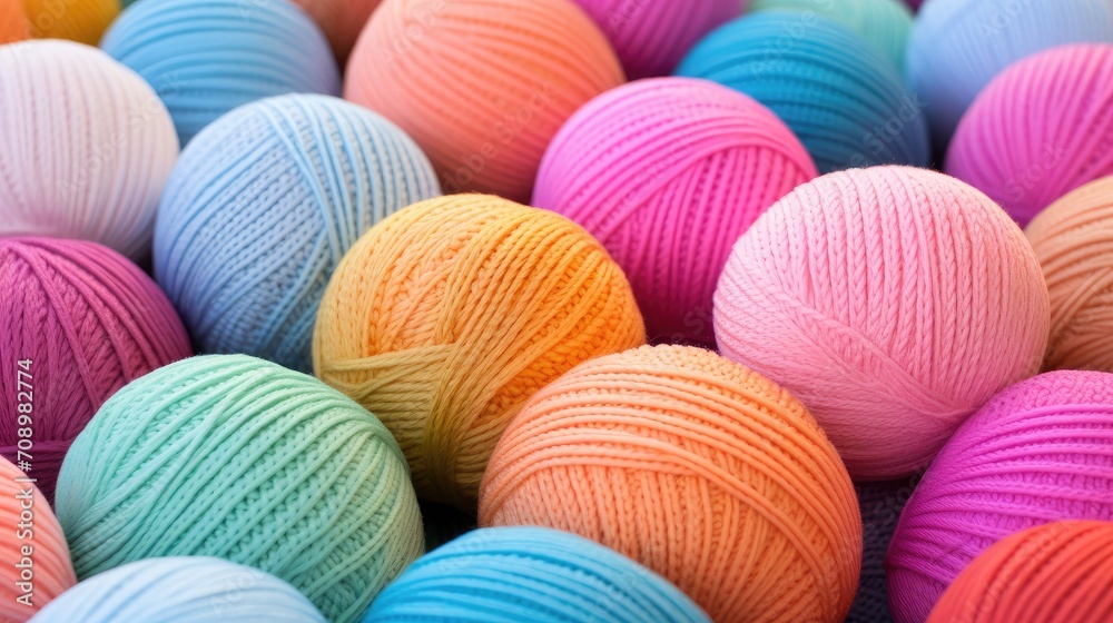 Close-up of coloured skeins of wool thread. Cosy hobby concept Close-up of coloured skeins of wool thread. Cosy hobby concept