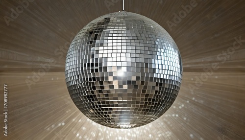 big silver disco ball photo