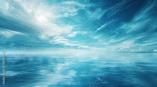 Cerulean Symphony: A Harmonious Melody of Sky Blue and Seafoam Coast of the Ocean.