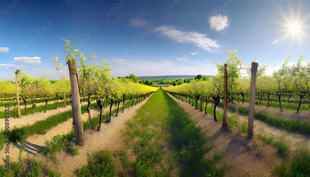 vineyard in the spring generative ai
