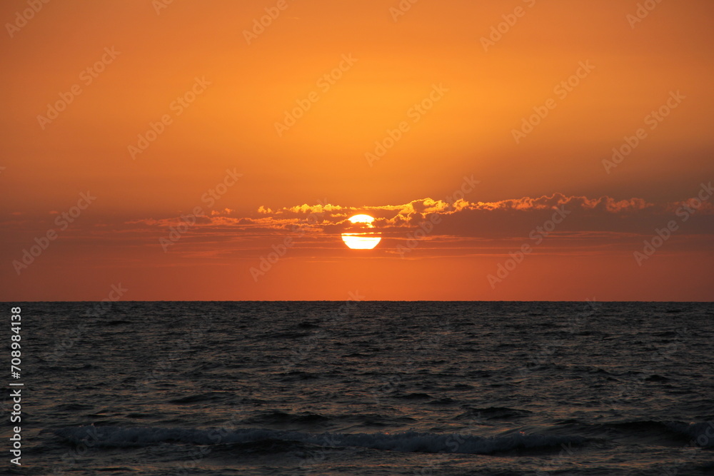 sunset over the sea