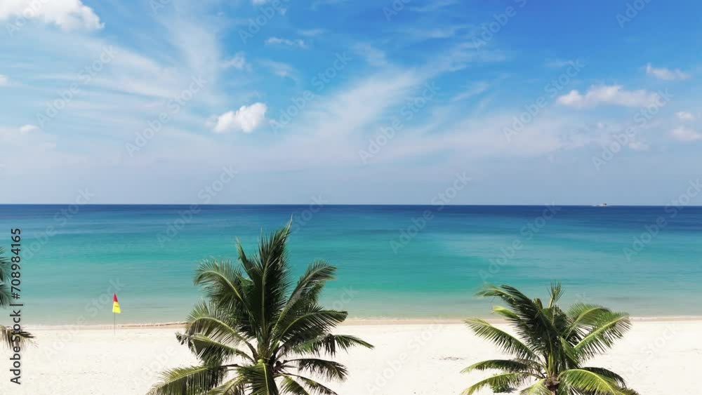Beach with palm trees. seascape aerial view tropical island. summer vacation and holiday. Beach with palm trees. seascape aerial view tropical island. summer vacation and holiday.