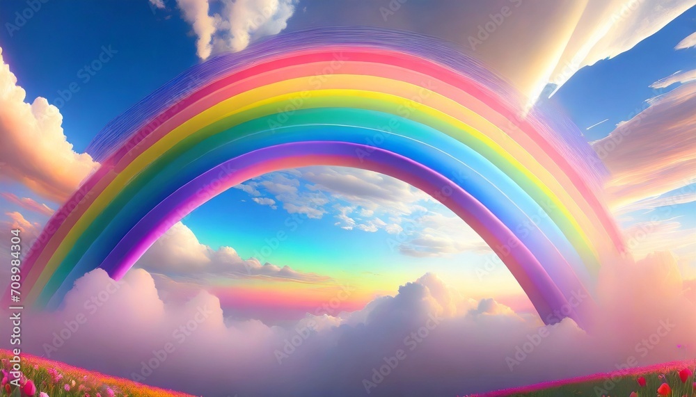 rainbow love abstract