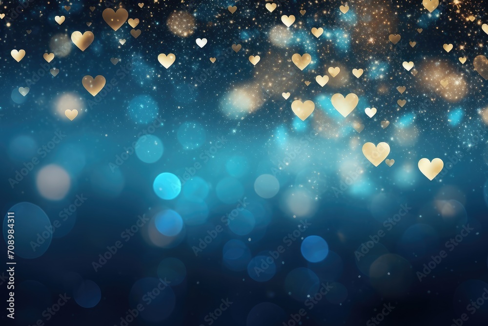 Starry Night of Hearts: A Dreamy Valentine's Day Celebration Background - Generative AI Starry Night of Hearts: A Dreamy Valentine's Day Celebration Background - Generative AI