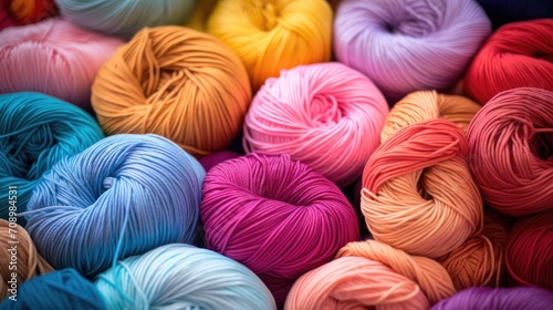 colourful wool yarn