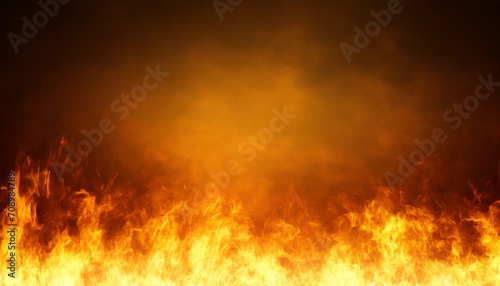 fire abstract background with flames and copyspace