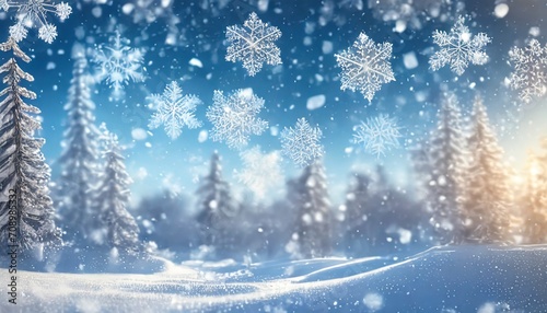 winter snowflakes background © Richard