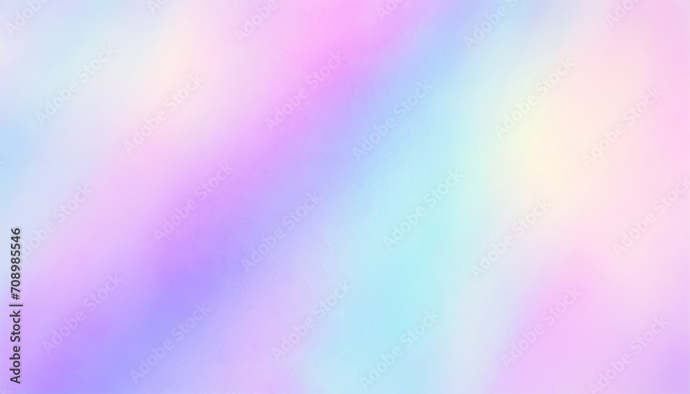 blurred soft focused abstract trendy rainbow holographic banner background in 80s style textile texture in purple violet pink and mint soft pastel colors trendy ethereal candy colors backdrop
