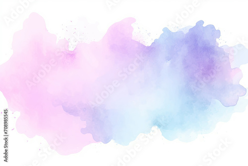 abstract watercolor hand drawn background,  colorful pastel watercolor background. . rainbow watercolor with clouds on white photo