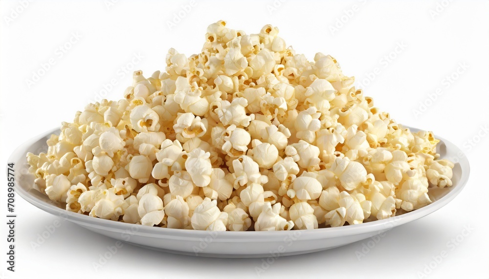 popcorn on white clipping path included