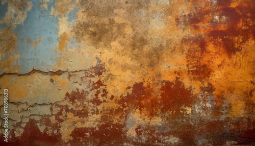 old cracked paint texture rusty color background with copy space