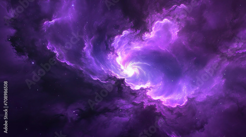 Violet Vortex: A Deep Purple Background with Ethereal Nebulae and Cosmic Whirls