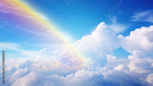 clouds sky rainbow background illustration colors vibrant  nature beauty  celestial ethereal clouds sky rainbow background