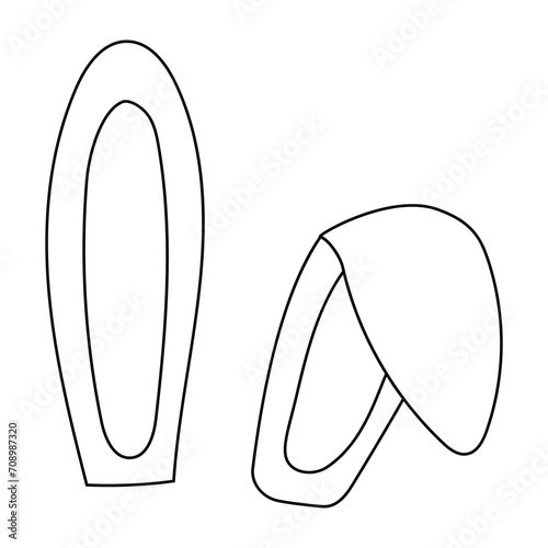 easter hare ears colored hunting icon element