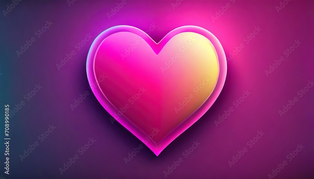 colorful pink simple heart shape