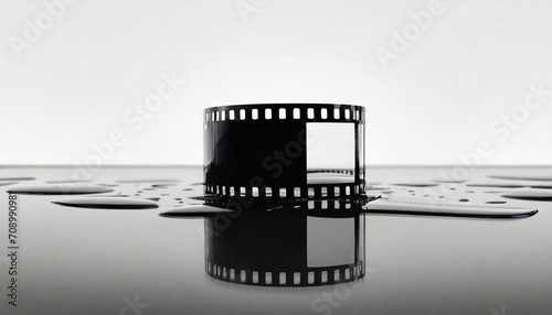 macro of 35 mm film melting