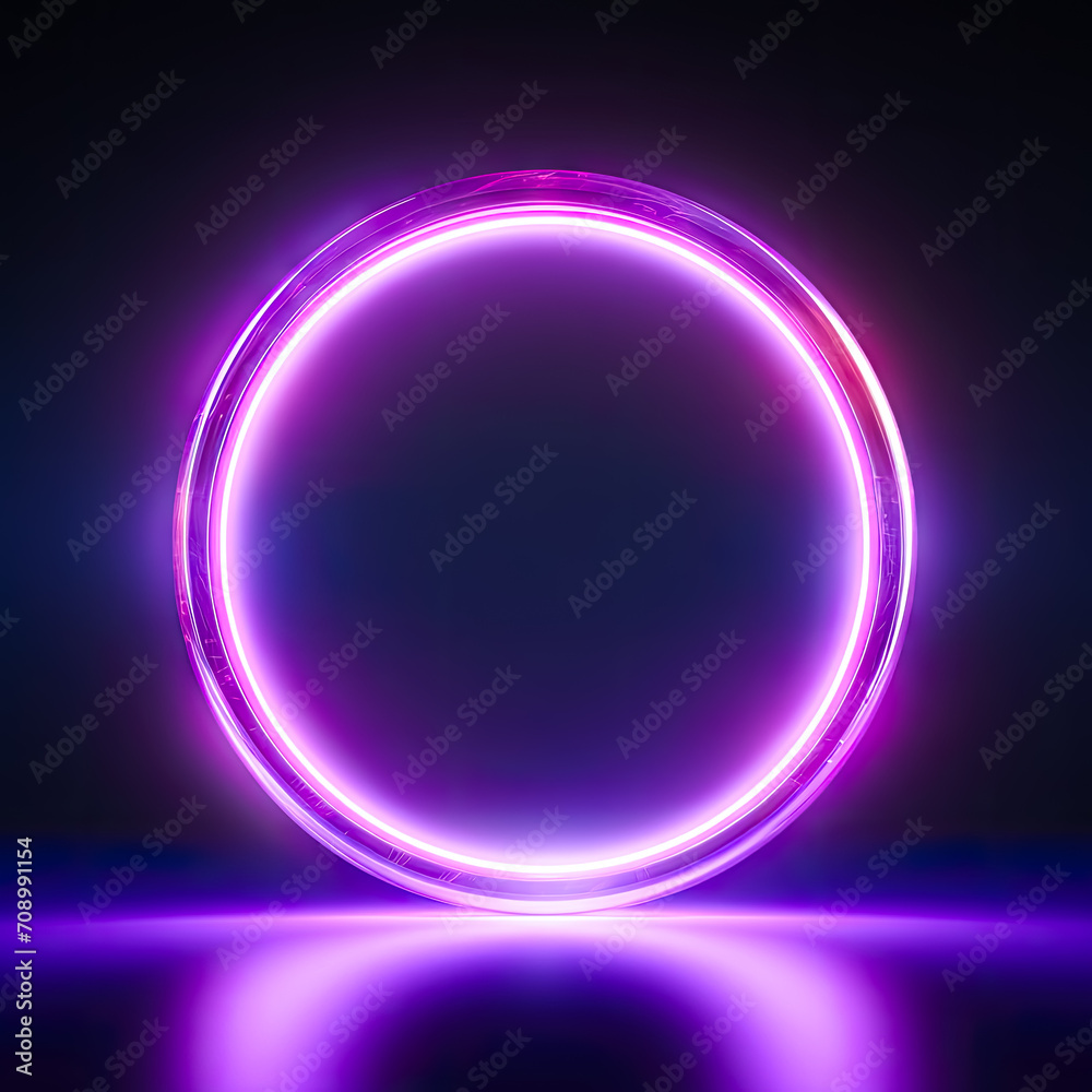 beautiful purple neon ring with glow generated by AI beautiful purple neon ring with glow generated by AI
