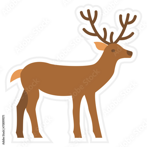 Fototapeta Naklejka Na Ścianę i Meble -  Reindeer Icon