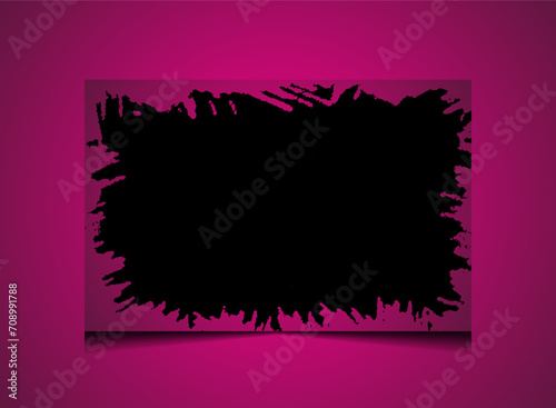 splashes background frame border, paint brush vector flyer black square vintage brush template on a pink background vector,stain grungy frame frame grunge stroke,