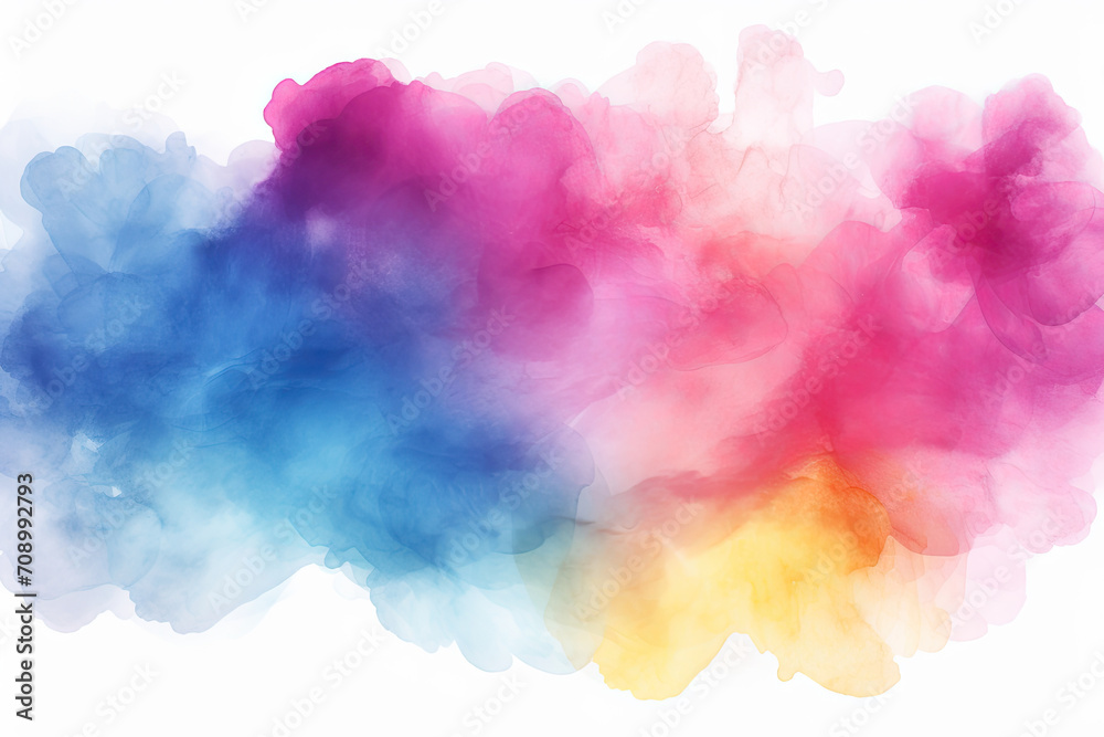 Fototapeta premium abstract watercolor hand drawn watercolor background, watercolor colorful background. . rainbow watercolor with clouds 