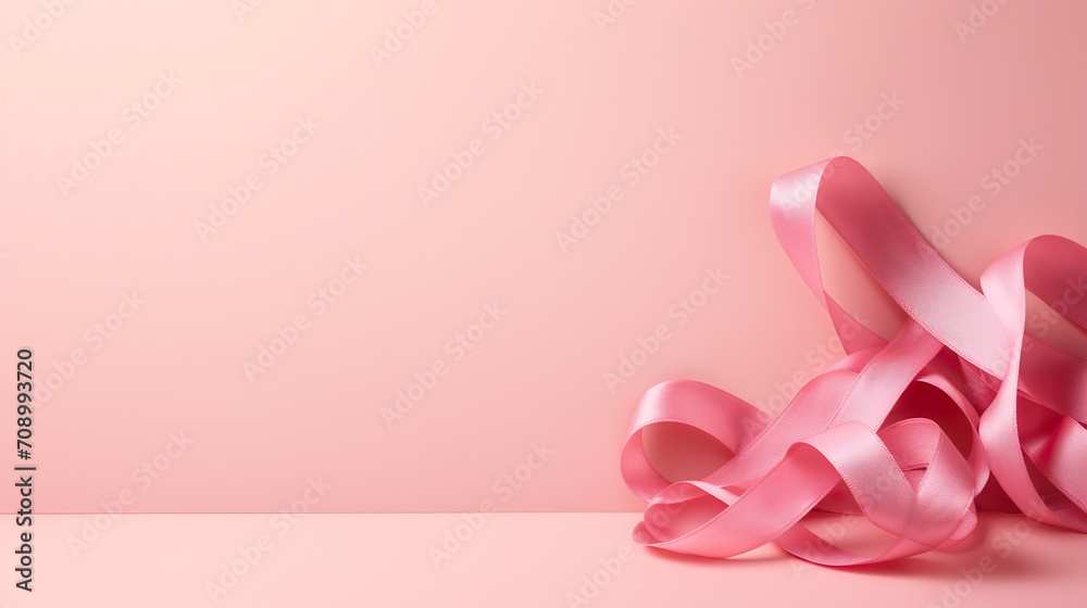Symbol of Hope: Pink Ribbon for Cancer Awareness