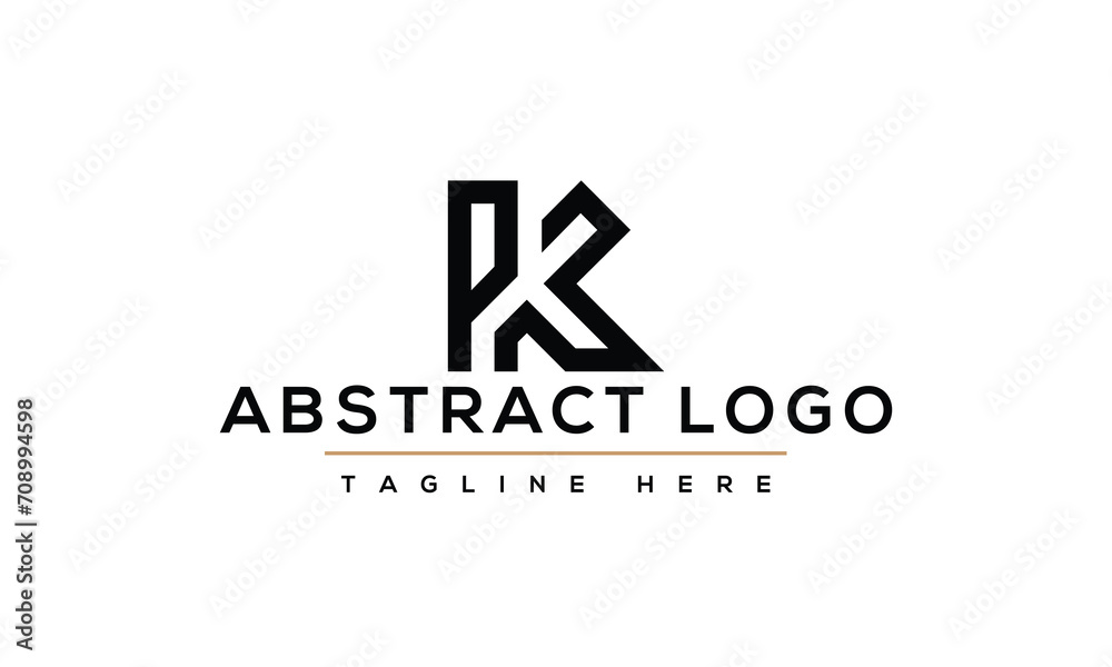 Alphabet Letters PK or K Abstract icon Logo