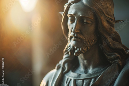 jesus the savior statue cinematic photo