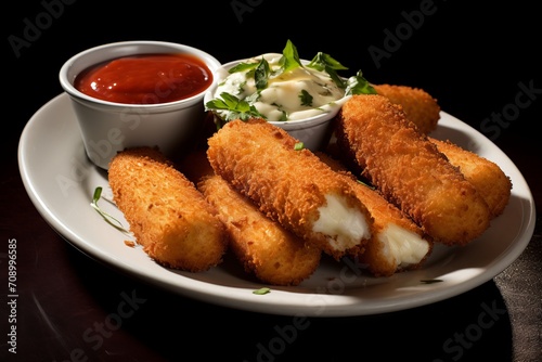 fried mozzarella cheese sticks breaded