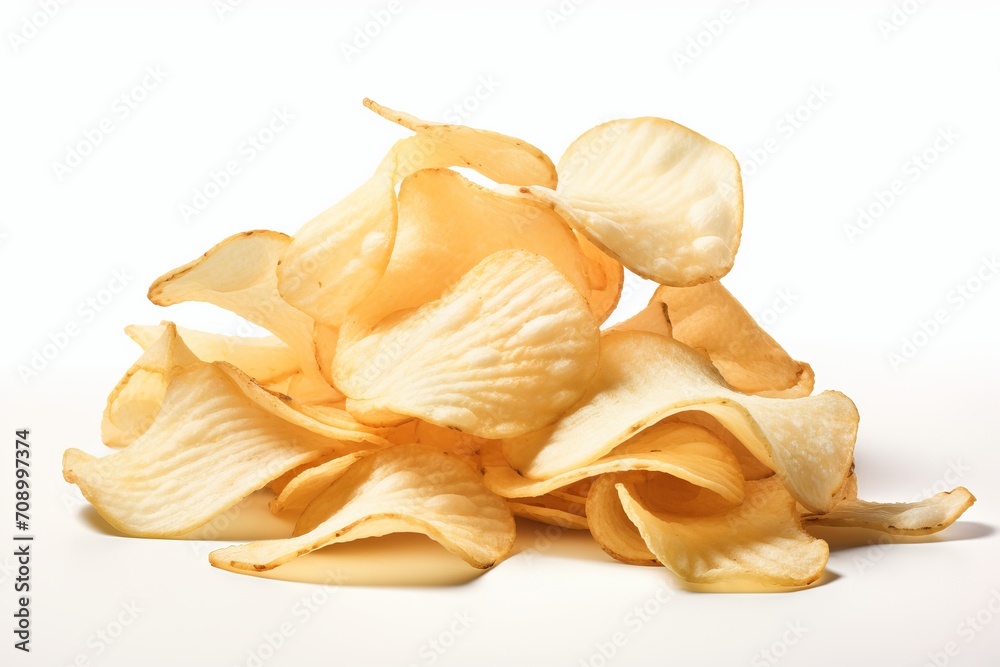 chips isolated on white chips isolated on white