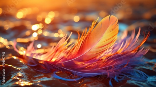 Flying feathers wind softness.UHD wallpaper