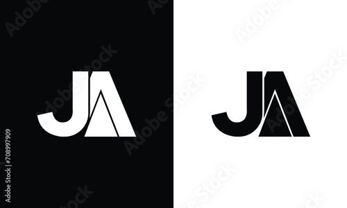 Letter JA Logo, ja logo icon vector photo