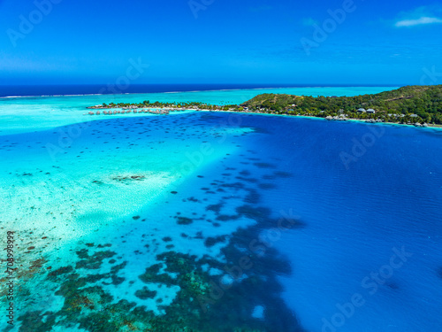 Bora Bora paradise by drone, French Polynesia