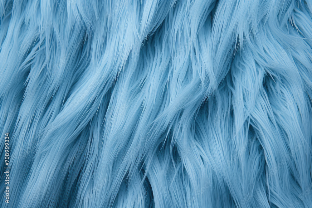 Obraz premium A close up of a blue fur suitable for use in backgrounds, fashion design, textiles, and creative projects requiring a soft and luxurious texture.