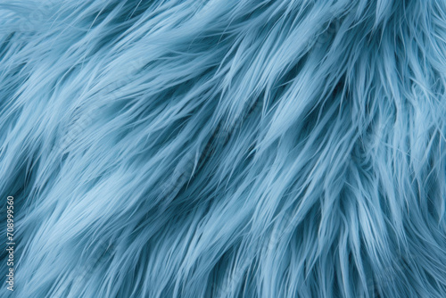A close up of a blue fur suitable for use in backgrounds, fashion design, textiles, and creative projects requiring a soft and luxurious texture.