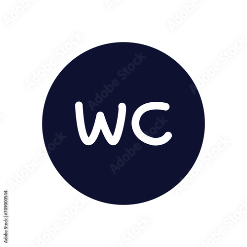 Restroom, toilet, wc, bathroom vector sign, icon illustration