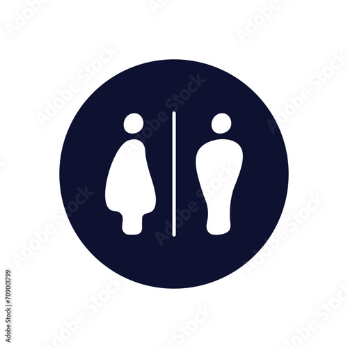 Vector toilet wc line icon. Woman, man sign. Bathroom for men, women. Collection of restroom signs. Toilet for male, female, girl, boy