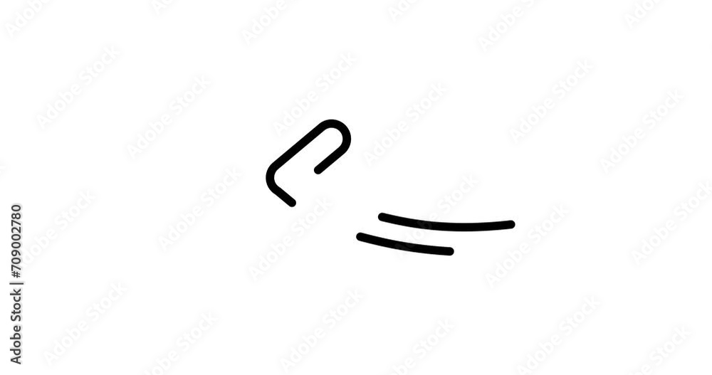 swimming animated outline icon on white background. swimming 4k video animation for web, mobile and ui design swimming animated outline icon on white background. swimming 4k video animation for web, mobile and ui design