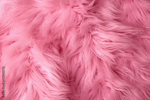 A close up of a pink fur suitable for use in backgrounds, fashion design, textiles, and creative projects requiring a soft and luxurious texture.