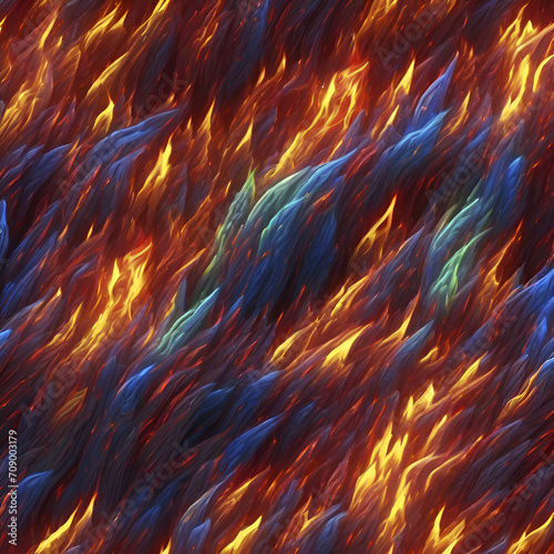 Colorful glowing fire. Glowing fire illustration.