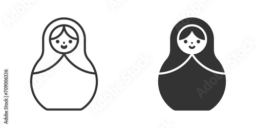 Matryoshka icon. Simple vector design