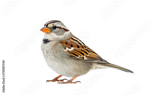 White-crowned Sparrow on Transparent Background