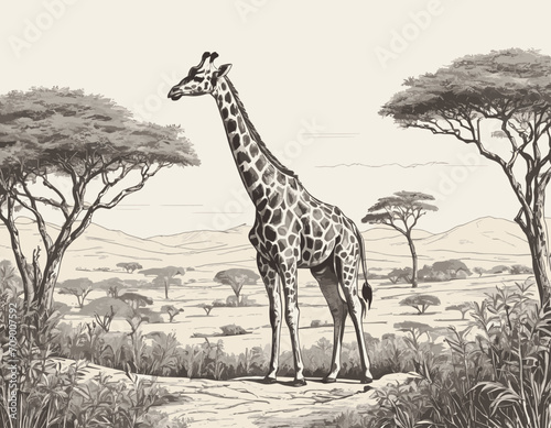 South African giraffe or Cape giraff